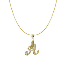 THE ICED OUT SCRIPT INITIAL NECKLACE - The M Jewelers
