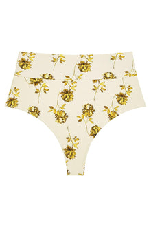 Full Coverage High Rise Bikini Bottom | Gold Filigree