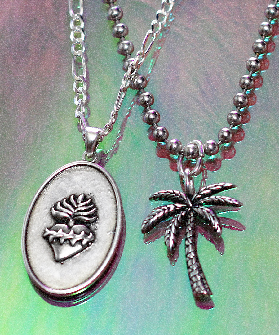 Hearts Afire Medallion Necklace | Sterling Silver