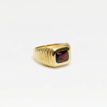 The Ruby Red Heirloom Ring |  18Kt Gold Plated
