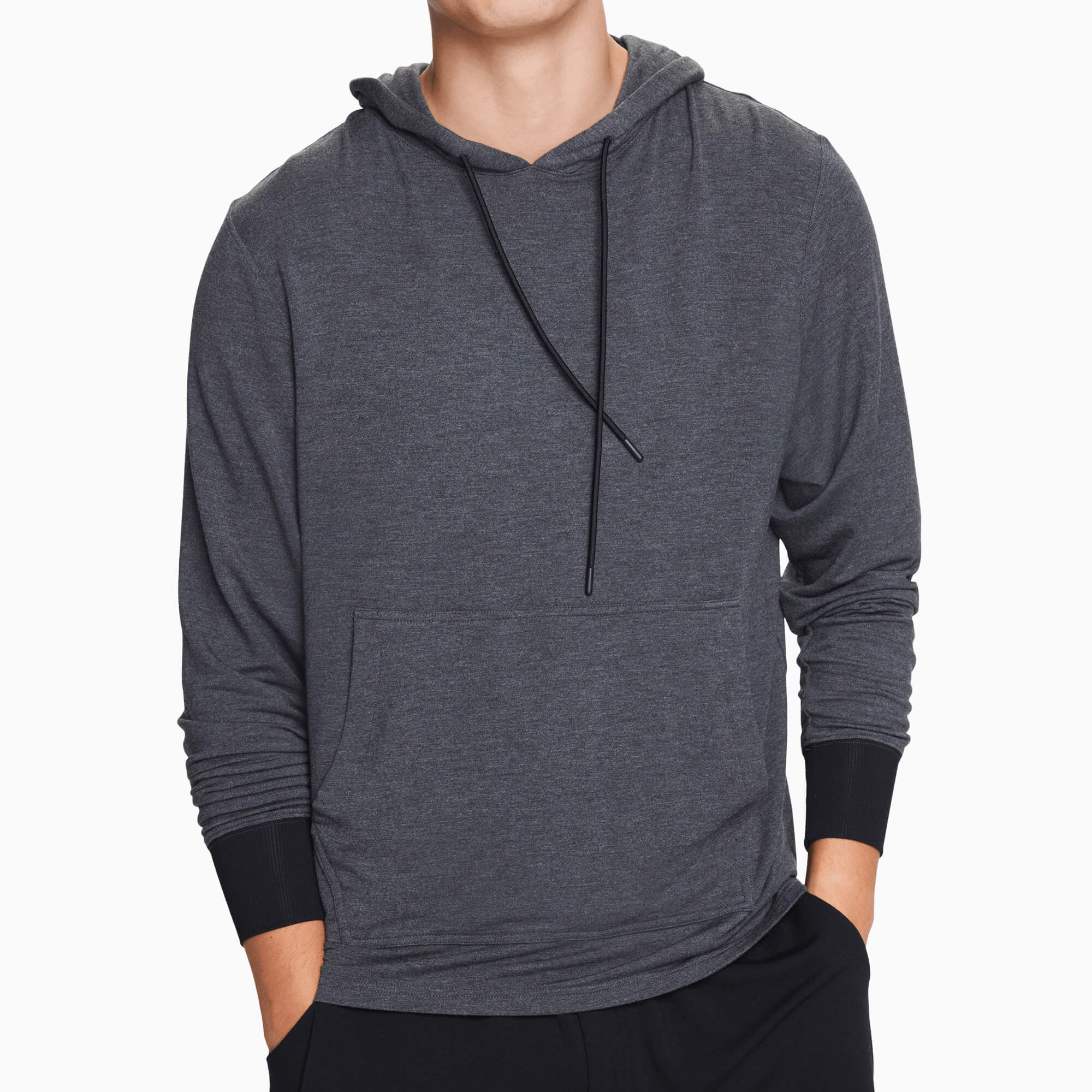 Modal French Terry House Hoodie | Gray/Black