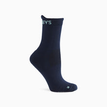 Cotton Socks with Silicone Grips | Navy/Mint