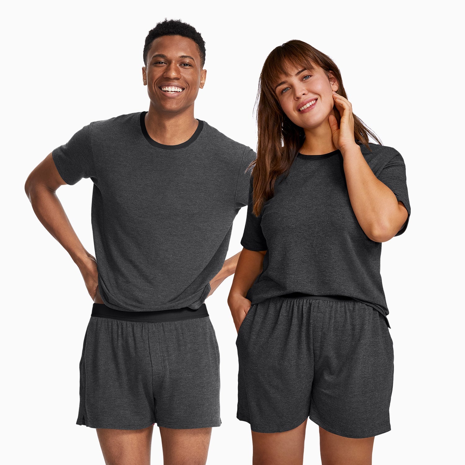 Modal French Terry House Shorts | Gray/Black