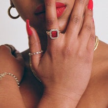 The Kundalini Cocktail Ring Red (Smith & Cult X Argento Vivo) | 14K Yellow Gold-Plated