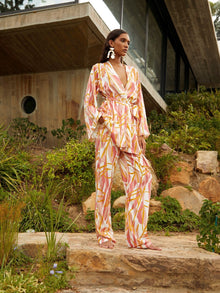 Leer Pants - Blossom Rose - diarrablu