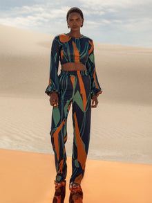 Leer Pants - Costa Navy - diarrablu