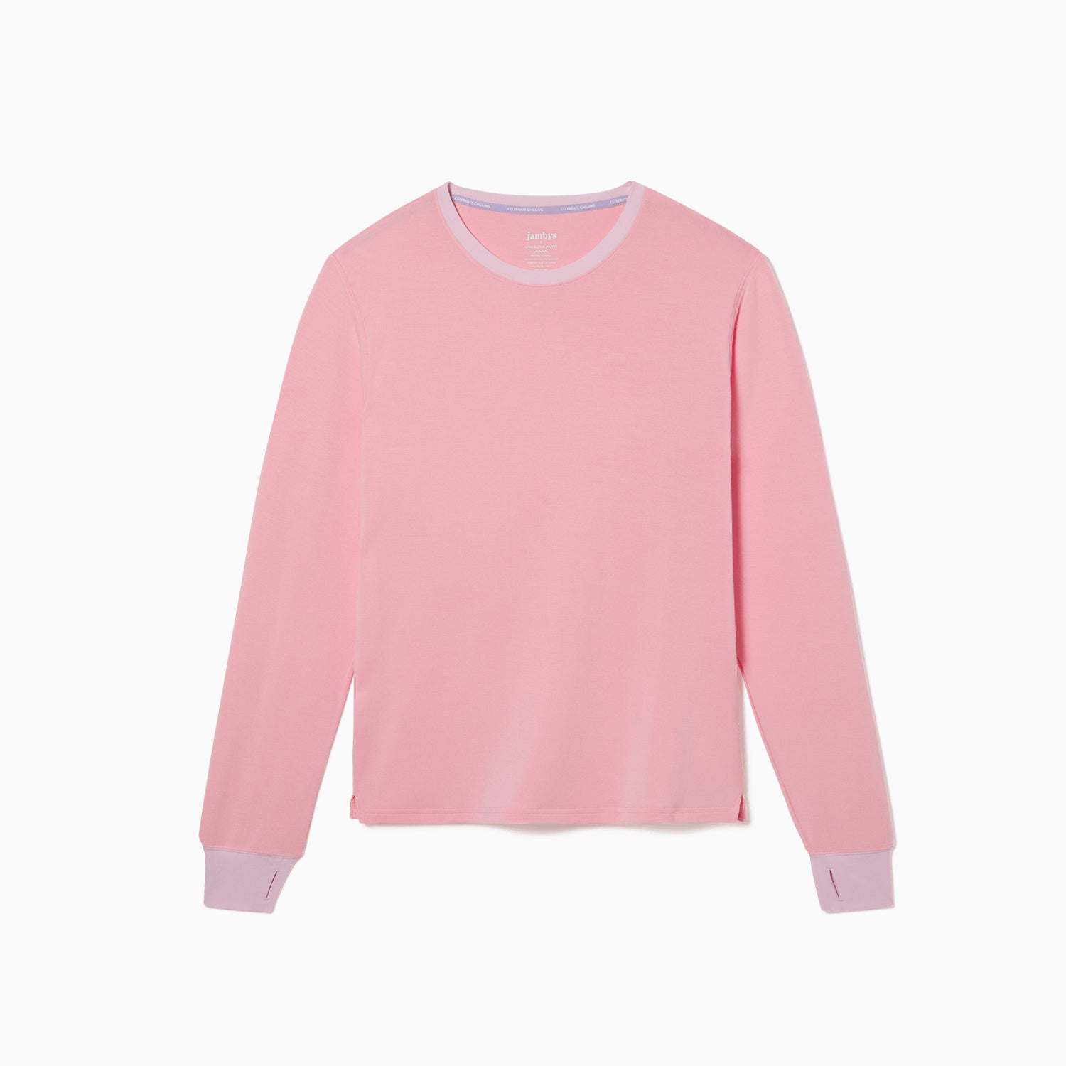 Modal French Terry Long-Sleeve Lounge Tee | Flamingo/Taffy
