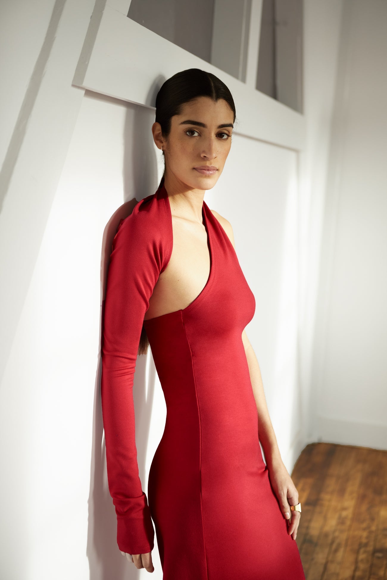 Manhattan One Shoulder Gown | Red