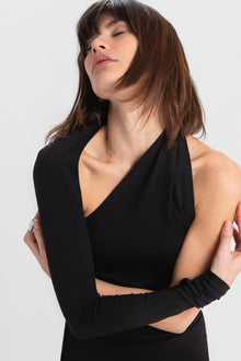 Manhattan One Shoulder Top | Black Ponte
