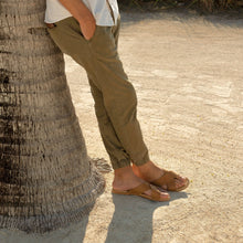 Dante Cross Strap Sandal Tobacco Men's Leather Sandal Nisolo