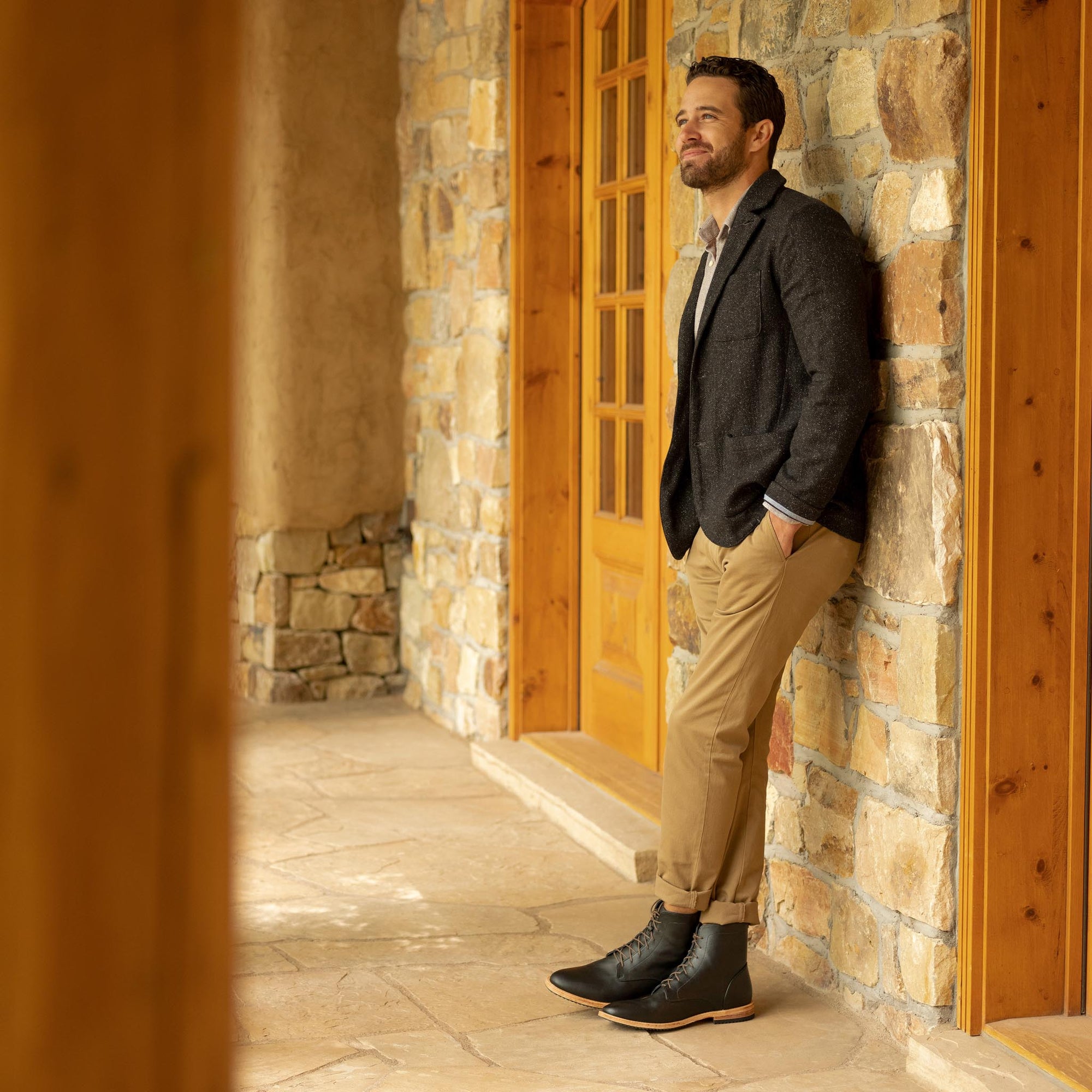 Everyday Lace-Up Boot Black Men's Dress Boot Nisolo