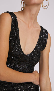 Diane Sequin Dress | Black