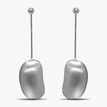 Bean Earrings | Silver