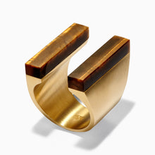 Gamma Ring | Brass | Tiger's Eye