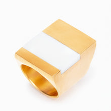 Icarus Ring | 18K Gold Plated | White Agate