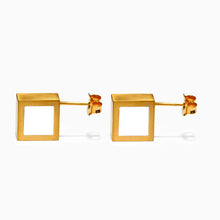 Phi Earrings | 18K Gold Plated | White Agate