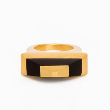 Pris Ring | 18K Gold Plated | Onyx