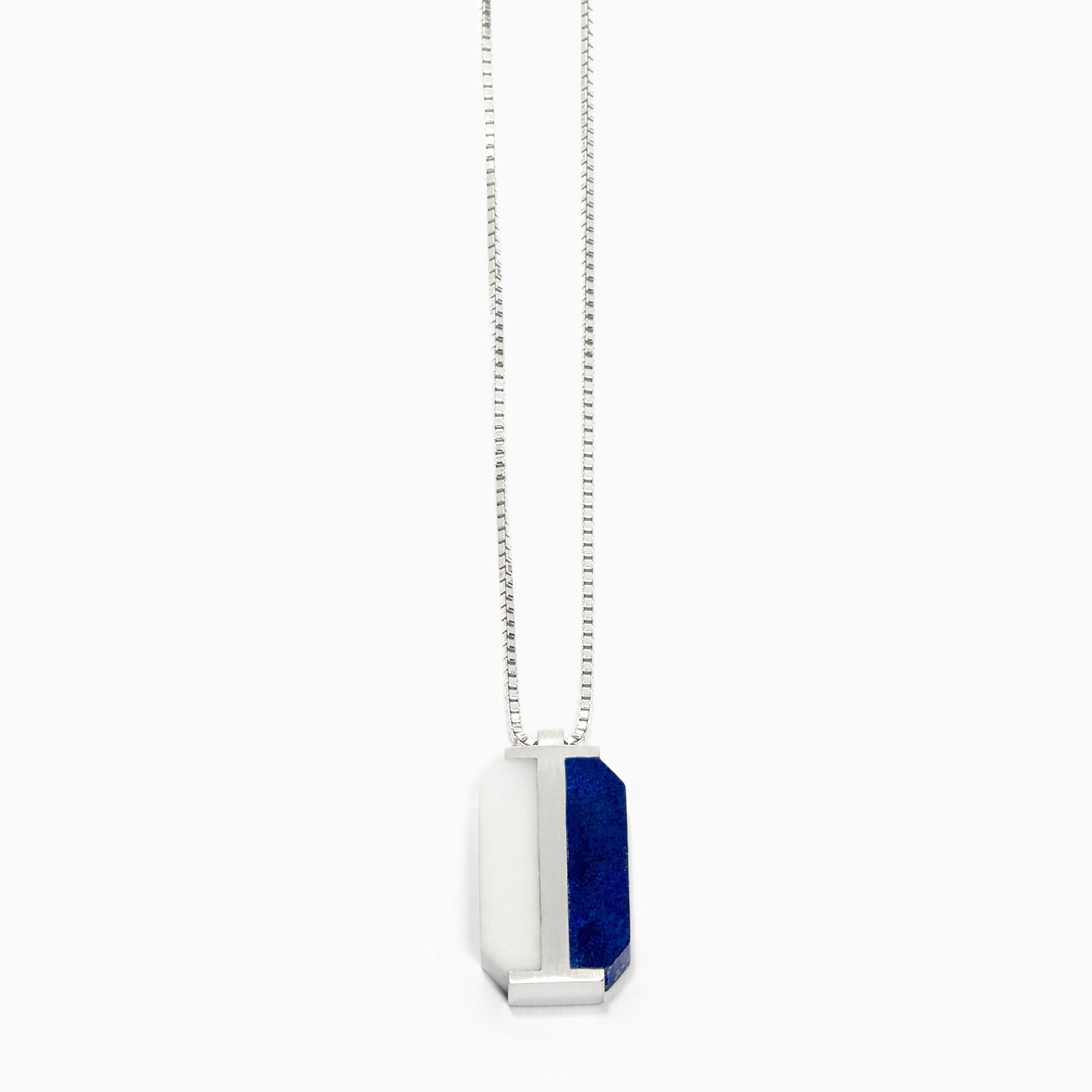 Twin Pendant | Silver | Lapis Lazuli