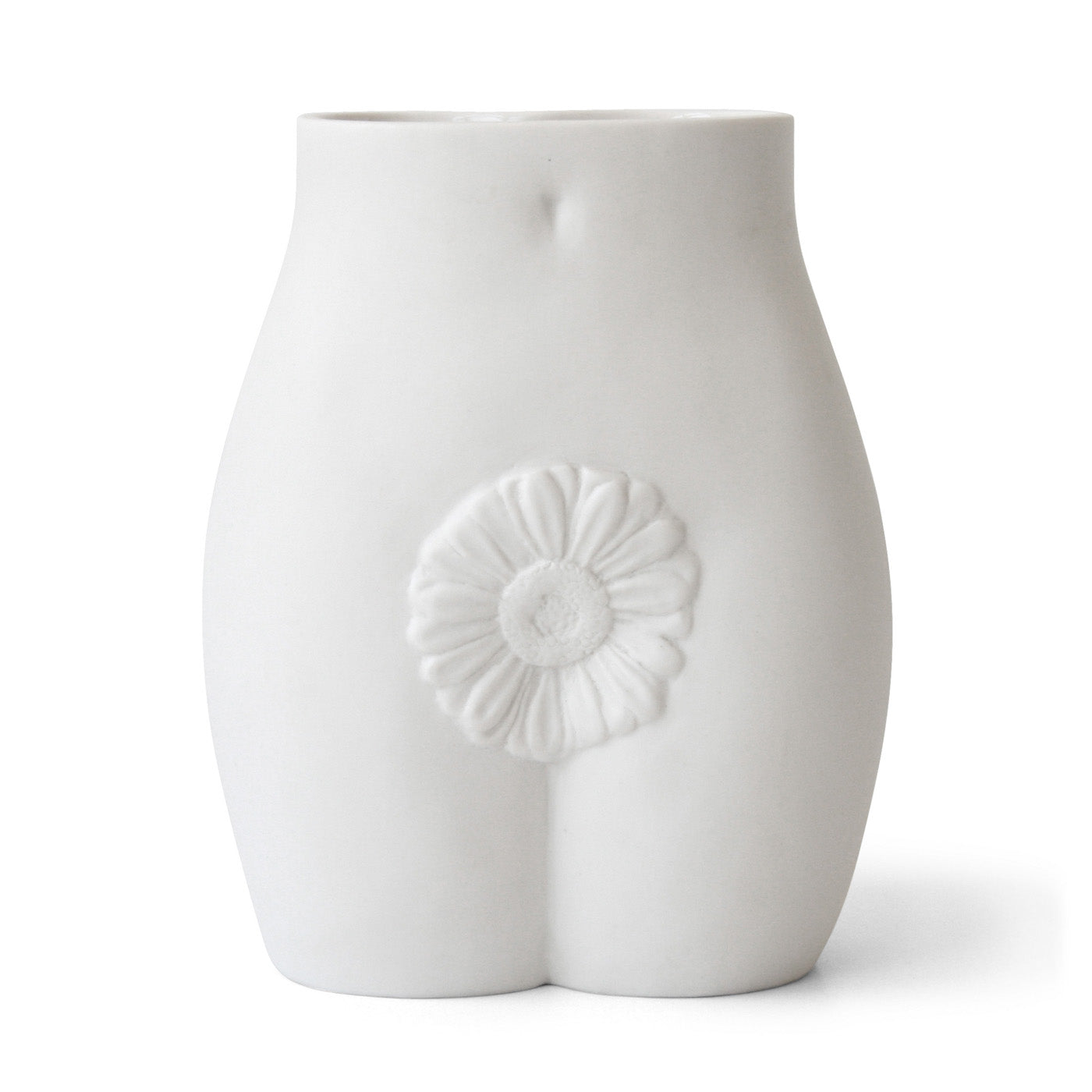 edie vase porcelain white - front view