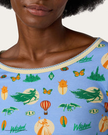 Womens | Fellow Ozians Long PJ Set x Wicked | Azure