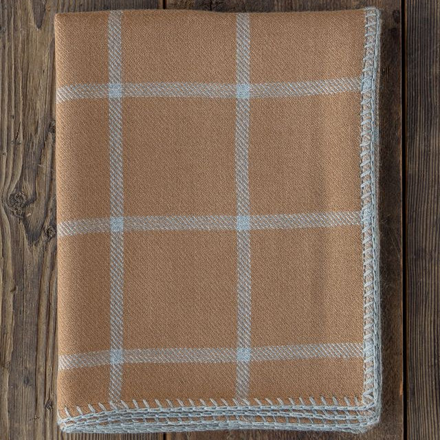 Graydon Throw | Camel/Light Grey