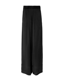 Fluid Palazzo Pant | Black Viscose