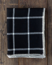 Graydon Throw | Black/Ivory