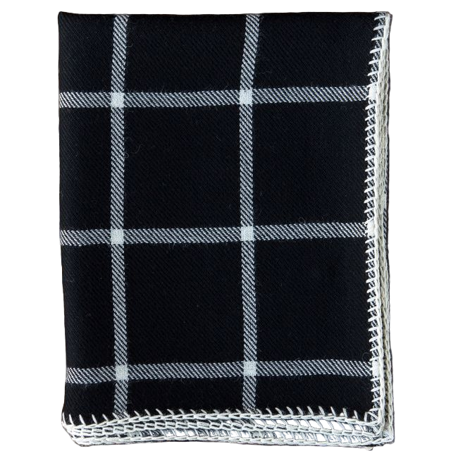 Graydon Throw | Black/Ivory