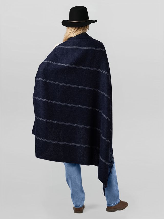 Notting Hill Wrap | Navy/Ivory