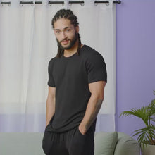 Modal French Terry Lounge Tee | Gray/Lavender