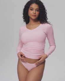 Seamless Cheeky Panty | Cool Gray