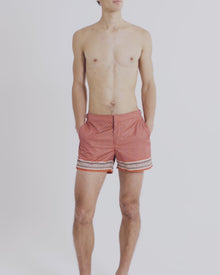 Setter Shorter-Length Solmio Print Swim Shorts | Summer Red