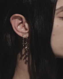 Awe Inspired Earrings Triple Prism Huggies