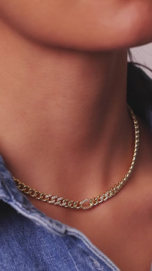 Lincoln Necklace | Clear Crystal | 14K Gold Plated