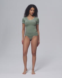 V-Neck T-shirt | Sage Green