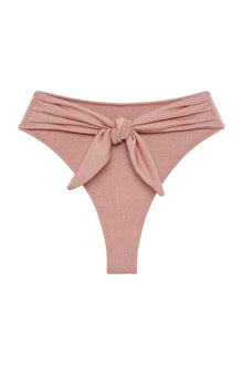 Paula Tie Up Bikini Bottom | Prima Pink Sparkle
