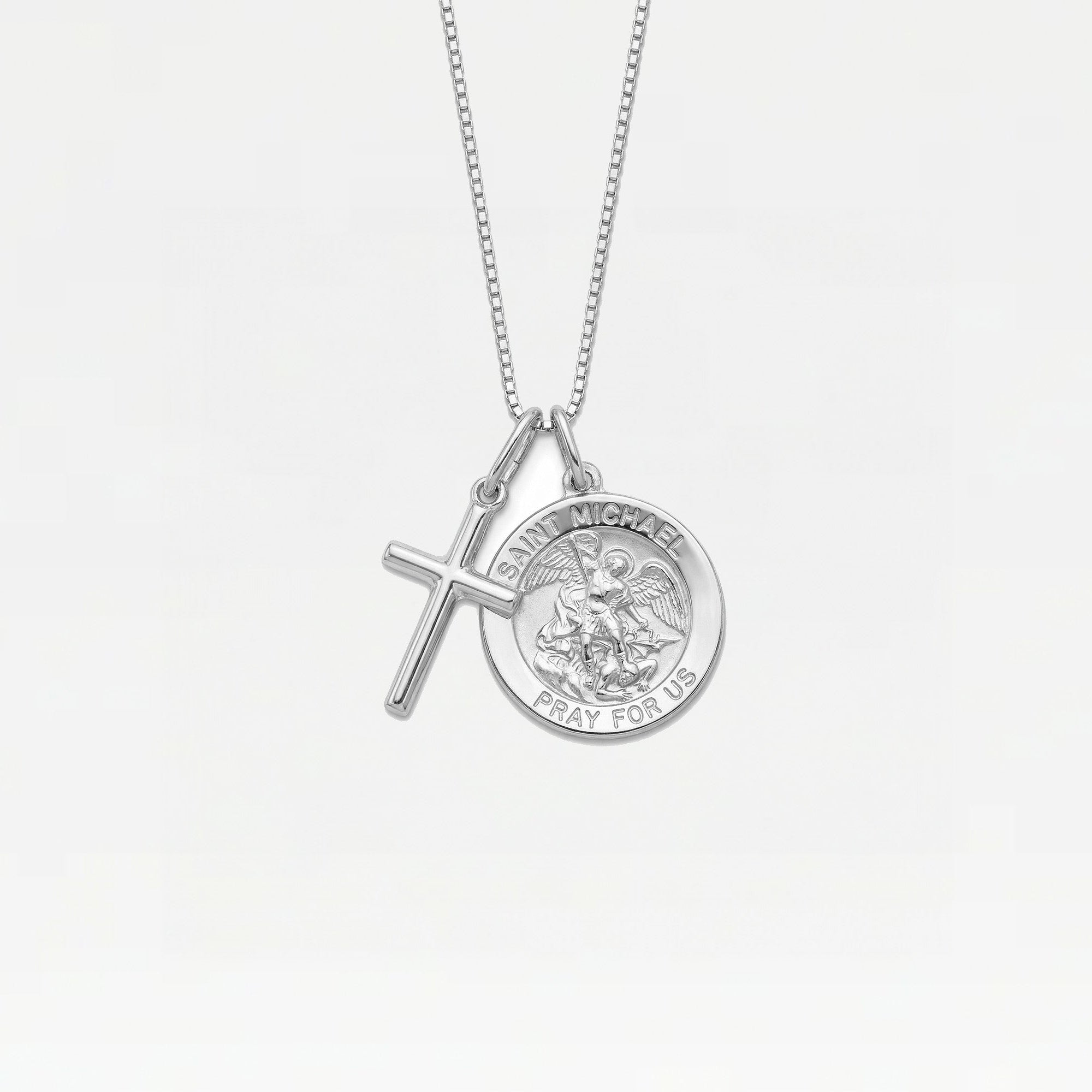 The Saint Michael Cross Necklace | Sterling Silver