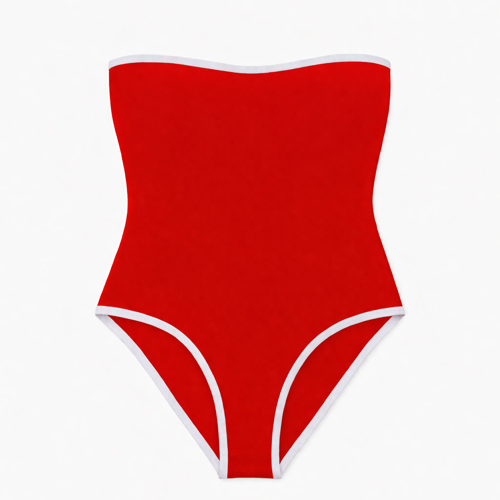 Sienna One Piece | Red w/ White Contrast