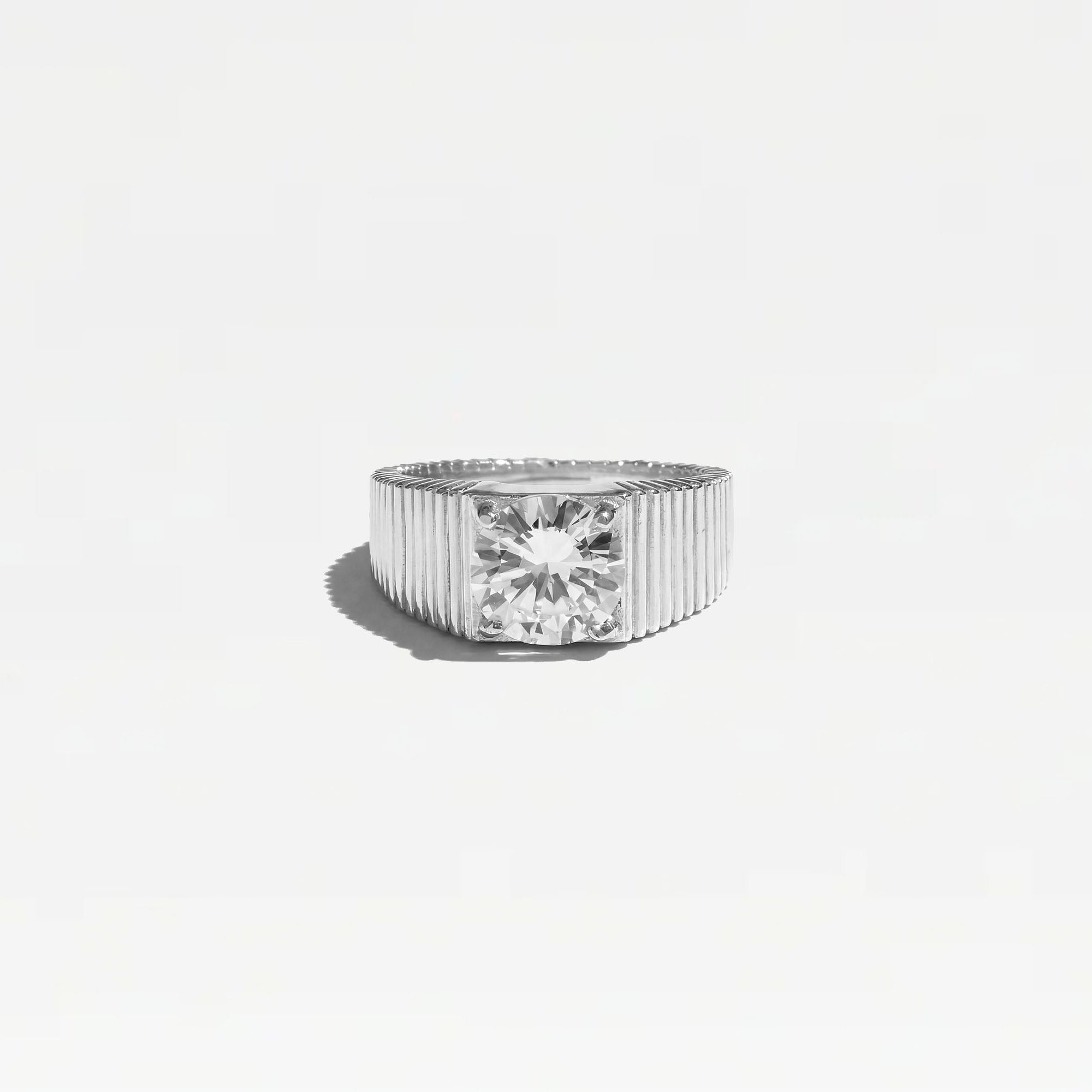 The Rouge Cz Signet Ring | Sterling Silver