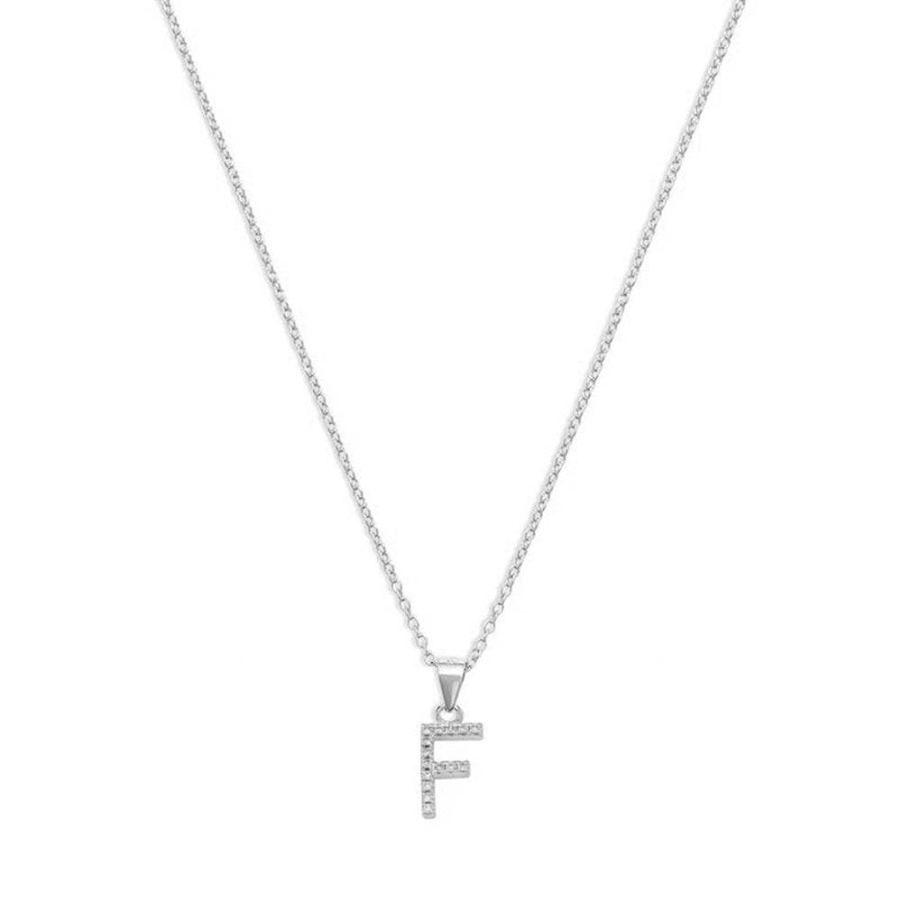 THE PAVE SINGLE BLOCK INITIAL NECKLACE - The M Jewelers