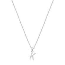 THE PAVE SINGLE BLOCK INITIAL NECKLACE - The M Jewelers