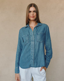 Split Back Button Down | Skyline Spray Wash