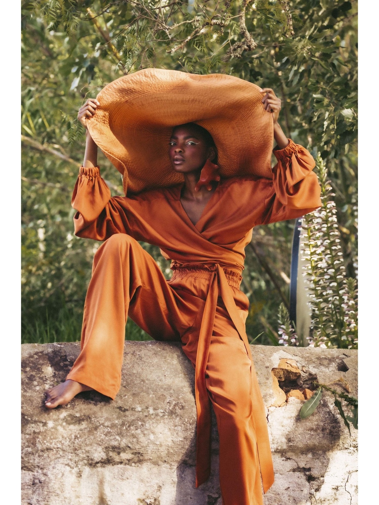 Sustainable Leer Pants - RUST - diarrablu