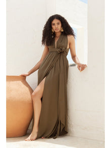 Sustainable Mailys Dress Olive - diarrablu