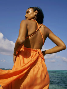 Sustainable Mailys Dress - Solid Coral - diarrablu