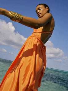 Sustainable Mailys Dress - Solid Coral - diarrablu