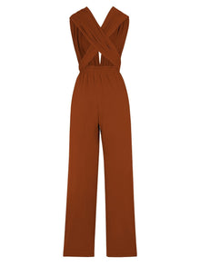 Sustainable UMY Jumpsuit - Solid Rust - diarrablu