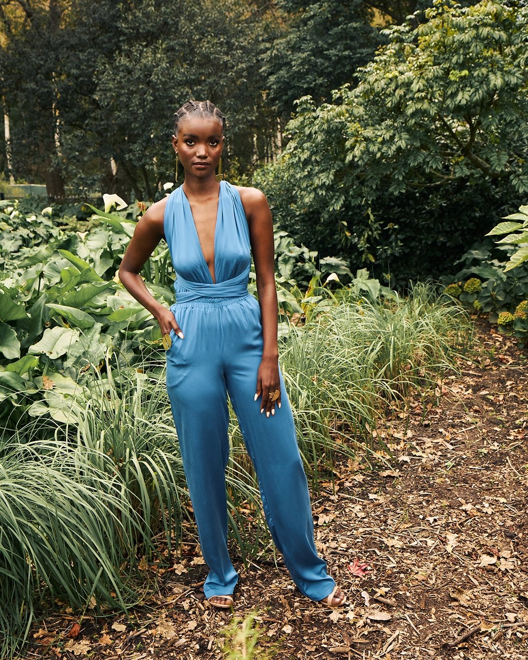 Sustainable Umy Jumpsuit - Solid Teal - diarrablu