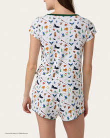 Womens | Elphaba Print Shortie Set x Wicked | Cream