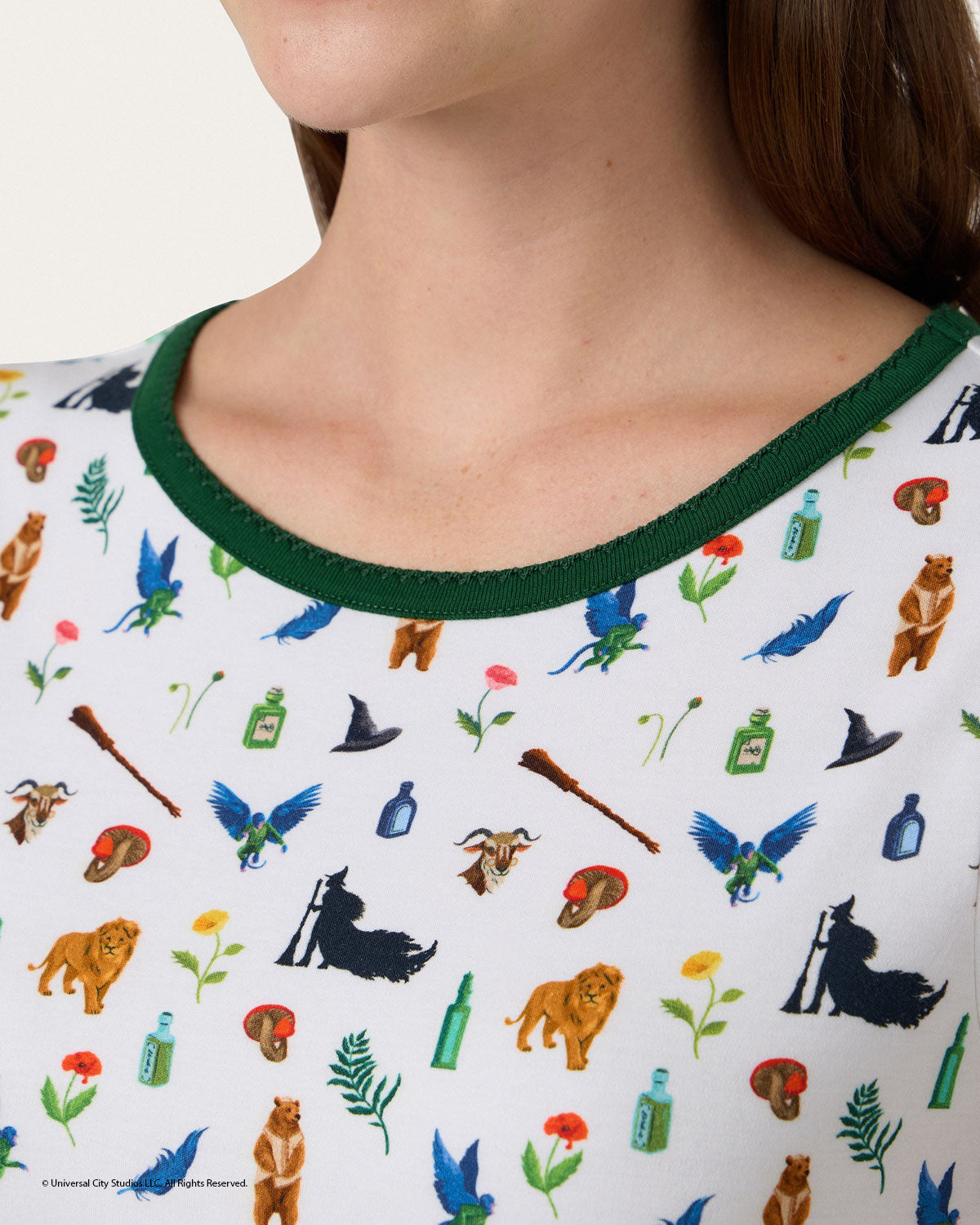 Womens | Elphaba Print Shortie Set x Wicked | Cream